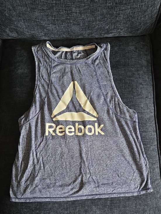 Reebok Tops - Reebok Women's Navy Blue Sleeveless Logo Tank